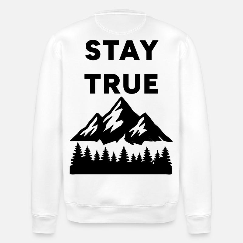 Stay True - Spike - Stanley/Stella ROLLER Unisex Organic Sweatshirt - white