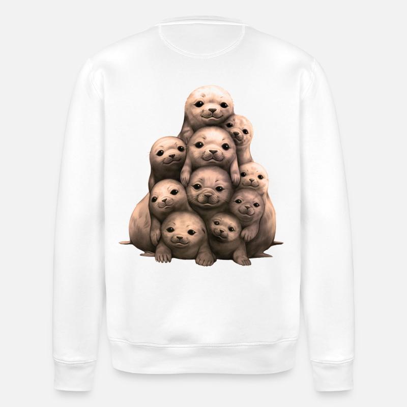 Joints Sceau - Sweat bio ROLLER Stanley/Stella Unisexe - blanc