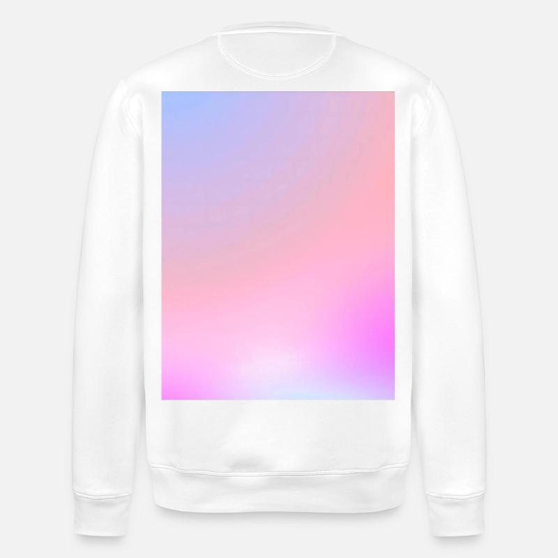 Dreamy Cotton Candy Pastel Gradient - Stanley/Stella ROLLER Unisex Organic Sweatshirt - white