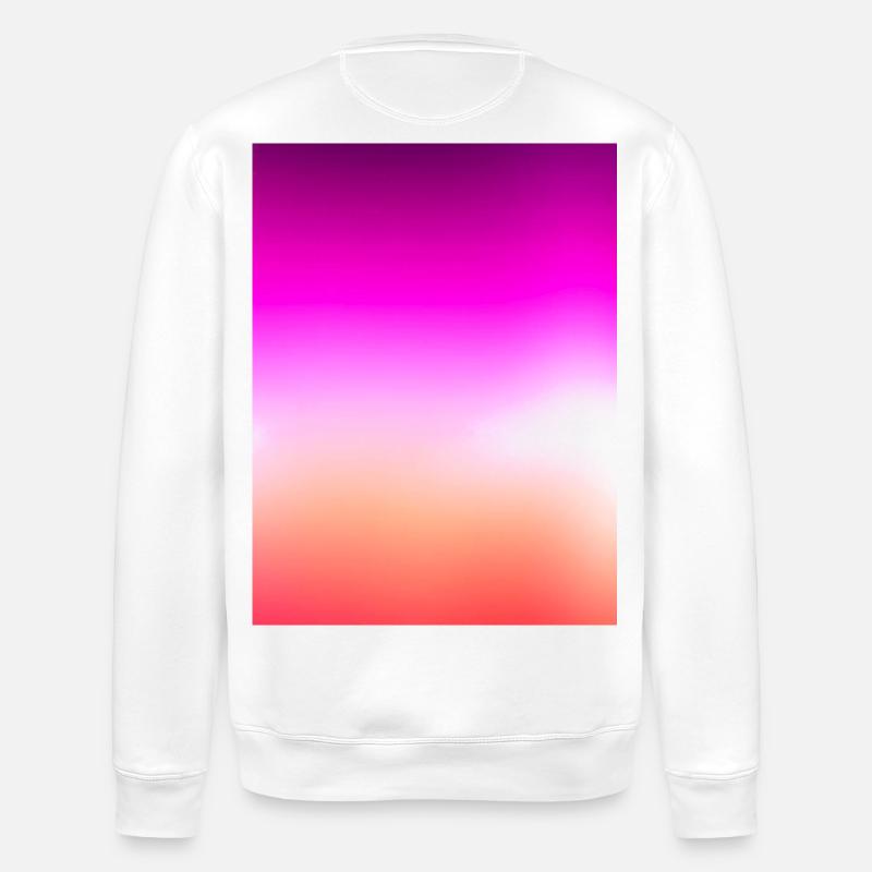Radiant Pastel Sunset Gradient - Stanley/Stella ROLLER Unisex Organic Sweatshirt - white