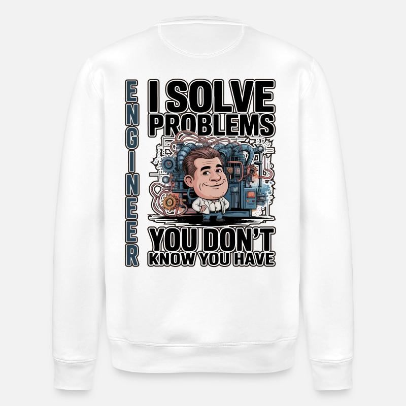 Engineer - For light background - Stanley/Stella ROLLER Unisex Organic Sweatshirt - white