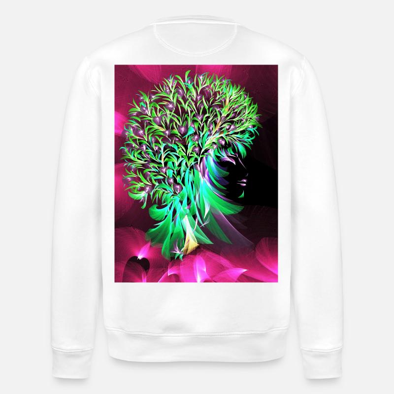 Magischer Baum der Liebe - Stanley/Stella Unisex Bio-Sweatshirt ROLLER - Weiß