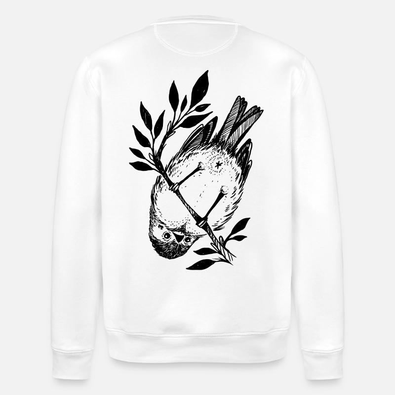 Petit oiseau coquin - Sweat bio ROLLER Stanley/Stella Unisexe - blanc
