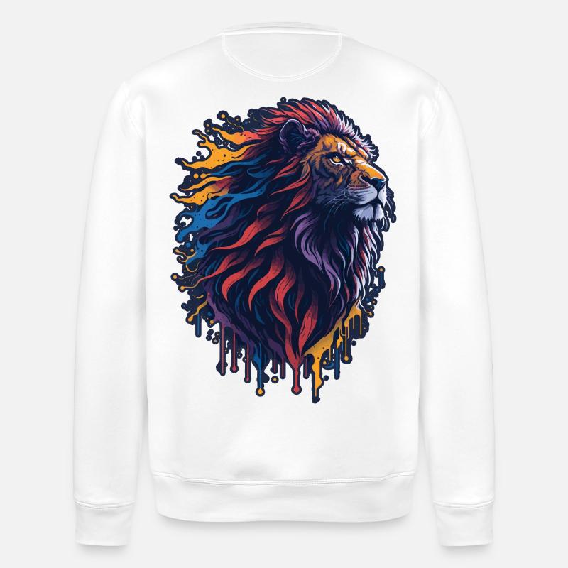 Löwe - Stanley/Stella Unisex Bio-Sweatshirt ROLLER - Weiß