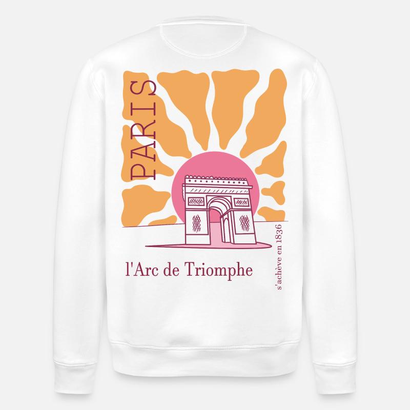 France arc de triomphe - Sweat bio ROLLER Stanley/Stella Unisexe - blanc