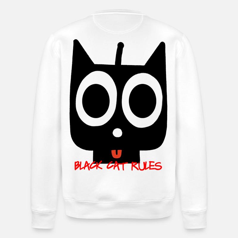 chat noir - Sweat bio ROLLER Stanley/Stella Unisexe - blanc