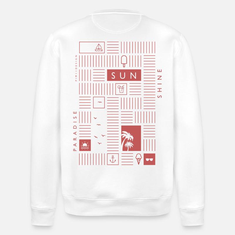 soleil d’été soleil soleil - Sweat bio ROLLER Stanley/Stella Unisexe - blanc
