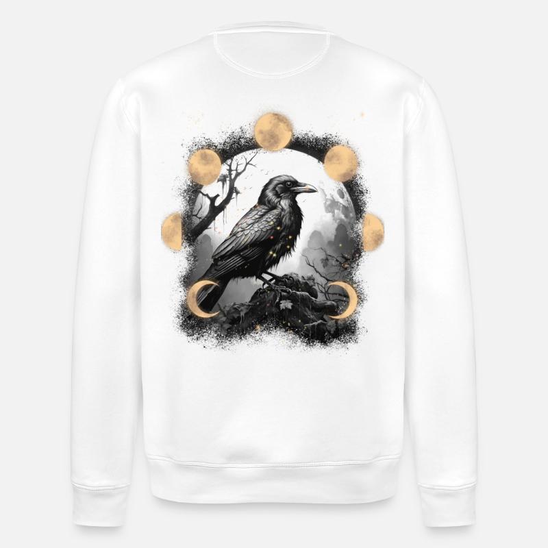 Raven Raven Crow Crow - Stanley/Stella ROLLER Unisex Organic Sweatshirt - white