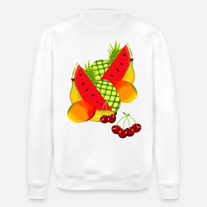 Sommerzeit Obst Frucht Früchte - Stanley/Stella Unisex Bio-Sweatshirt ROLLER - Weiß