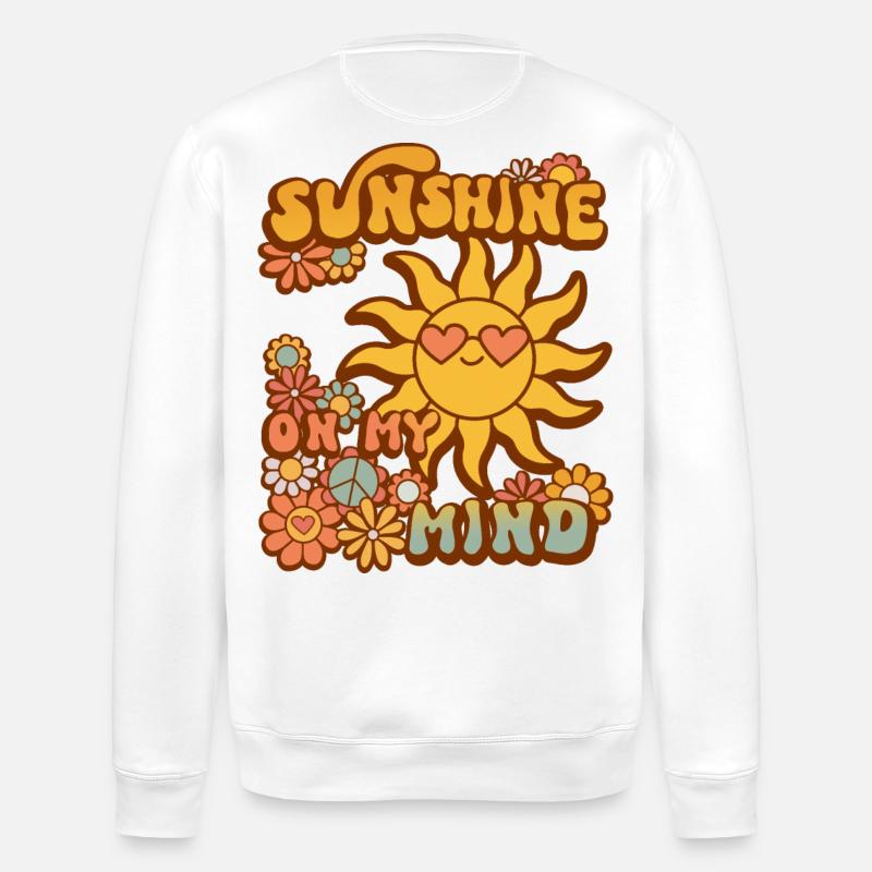 Le soleil dans mon - Sweat bio ROLLER Stanley/Stella Unisexe - blanc