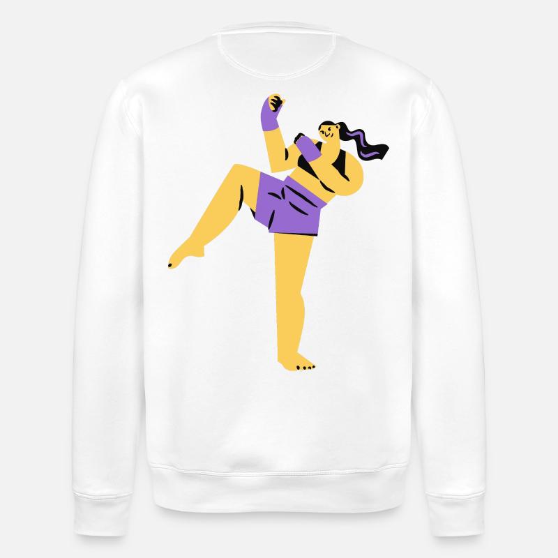 girl boxing - Stanley/Stella Unisex Bio-Sweatshirt ROLLER - Weiß