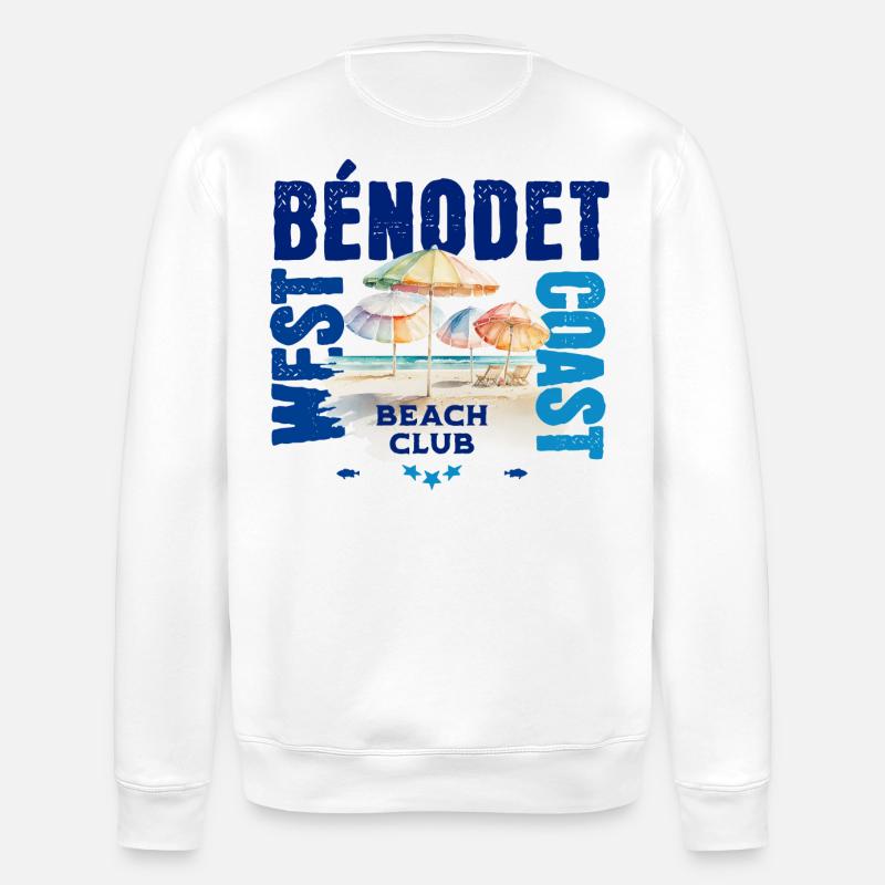 Bénodet Beach Club - Stanley/Stella Unisex Bio-Sweatshirt ROLLER - Weiß