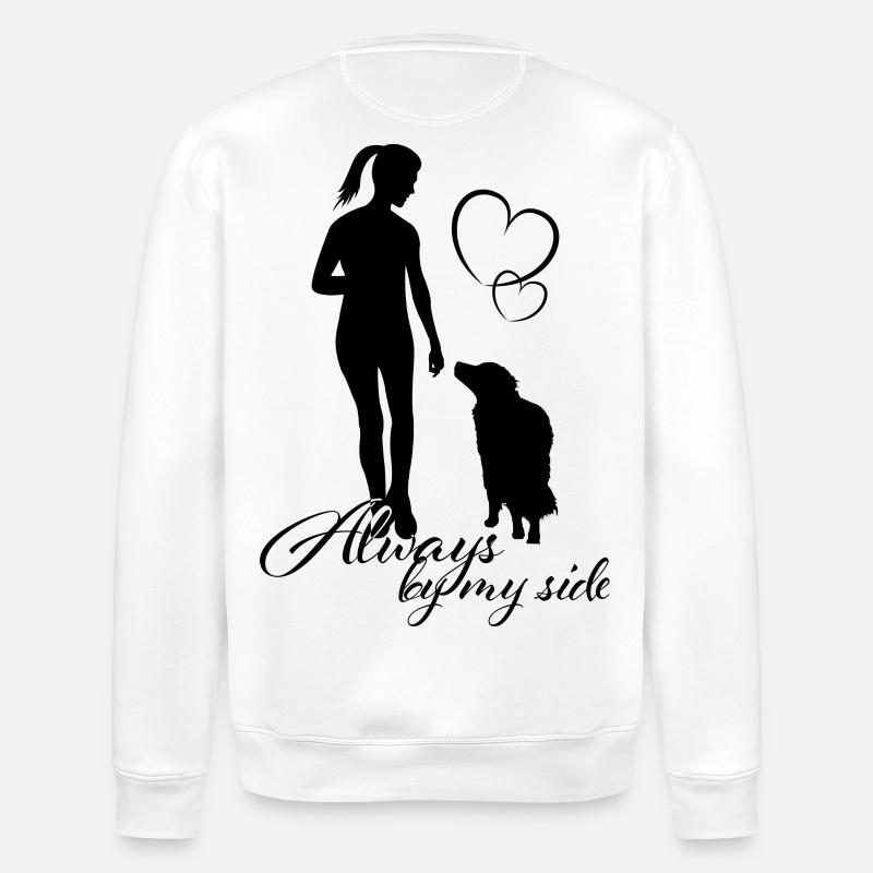 Doglover, by my side - Sweat bio ROLLER Stanley/Stella Unisexe - blanc