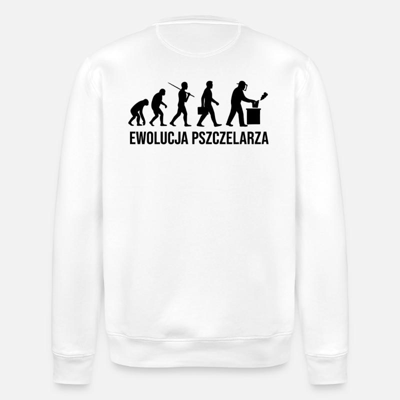 Die Entwicklung des Imkers - Stanley/Stella Unisex Bio-Sweatshirt ROLLER - Weiß