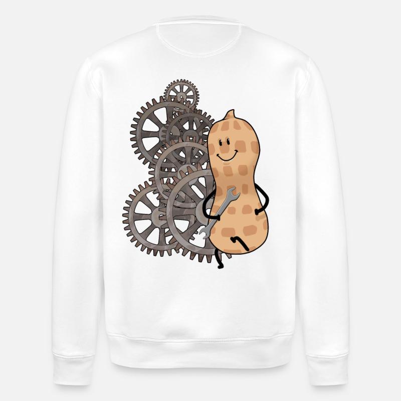 Engrenage Engrenage Clé cacahuète Roue - Sweat bio ROLLER Stanley/Stella Unisexe - blanc