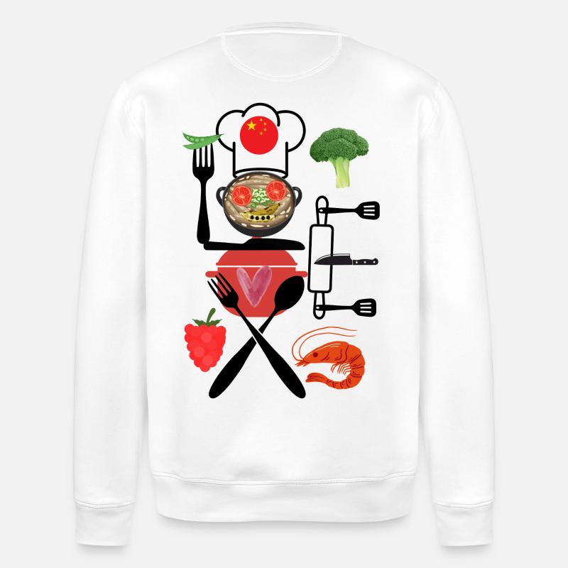 China Kitchen Collage - Stanley/Stella ROLLER Unisex Organic Sweatshirt - white