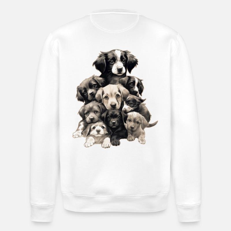 Chiens mignons - Sweat bio ROLLER Stanley/Stella Unisexe - blanc