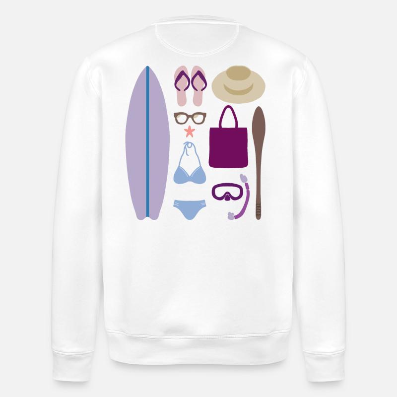 Sommer Sonne Strand - Stanley/Stella Unisex Bio-Sweatshirt ROLLER - Weiß
