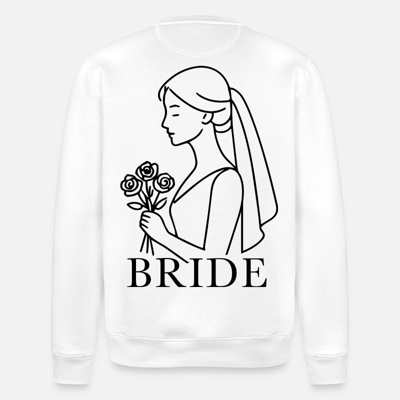 Illustration Mariée - Sweat bio ROLLER Stanley/Stella Unisexe - blanc