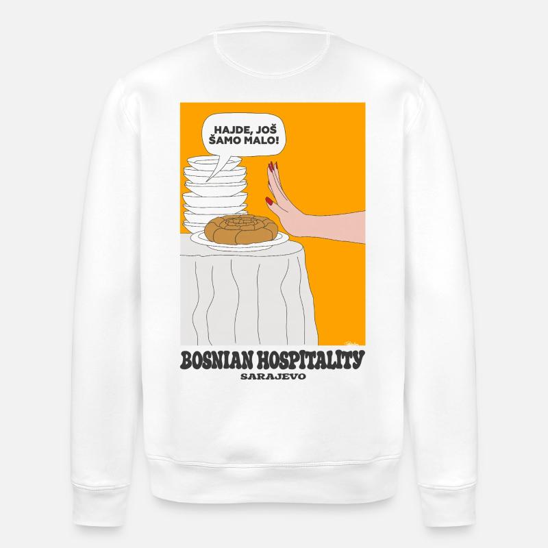 Bosnische Gastfreundschaft - Stanley/Stella Unisex Bio-Sweatshirt ROLLER - Weiß