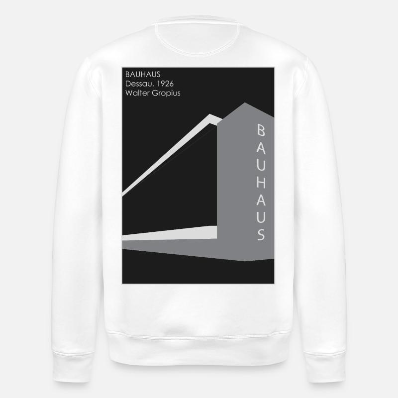 Moderne Architektur: Bauhaus - Stanley/Stella Unisex Bio-Sweatshirt ROLLER - Weiß