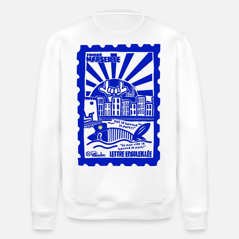 Timbré Marseille - Sweat bio ROLLER Stanley/Stella Unisexe - blanc