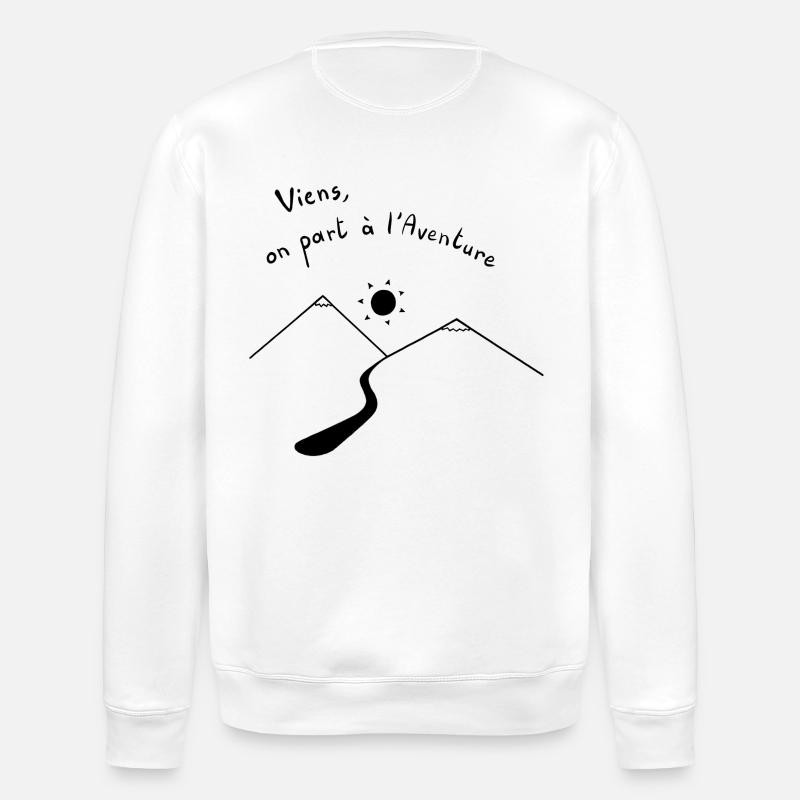 Viens, on part à l'Aventure - Sweat bio ROLLER Stanley/Stella Unisexe - blanc