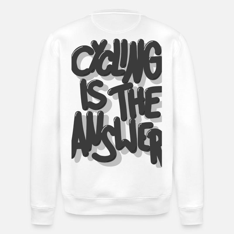 Cycling is the answer grau - Stanley/Stella ROLLER Unisex Organic Sweatshirt - white