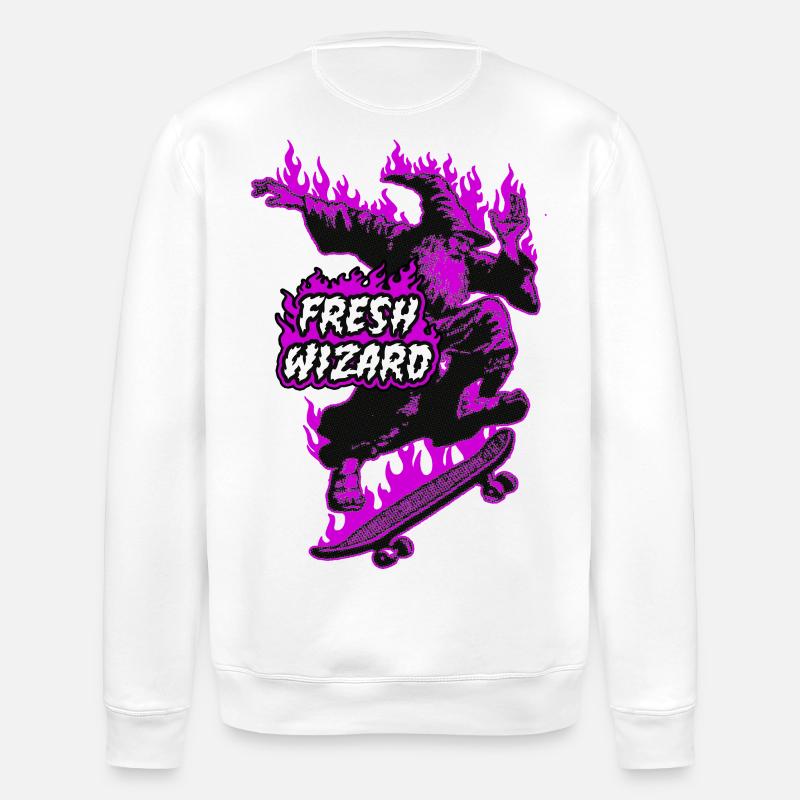Fresh Wizard - Stanley/Stella ROLLER Unisex Organic Sweatshirt - white