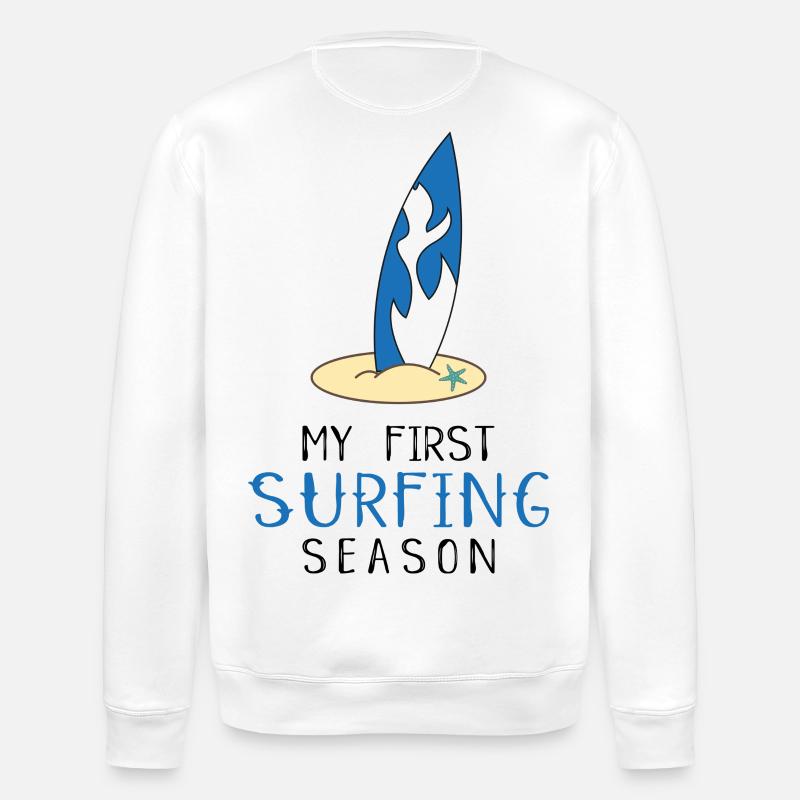 surfeur - Sweat bio ROLLER Stanley/Stella Unisexe - blanc