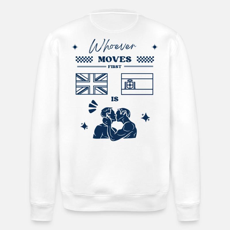 Whoever moves first - Stanley/Stella Unisex Bio-Sweatshirt ROLLER - Weiß