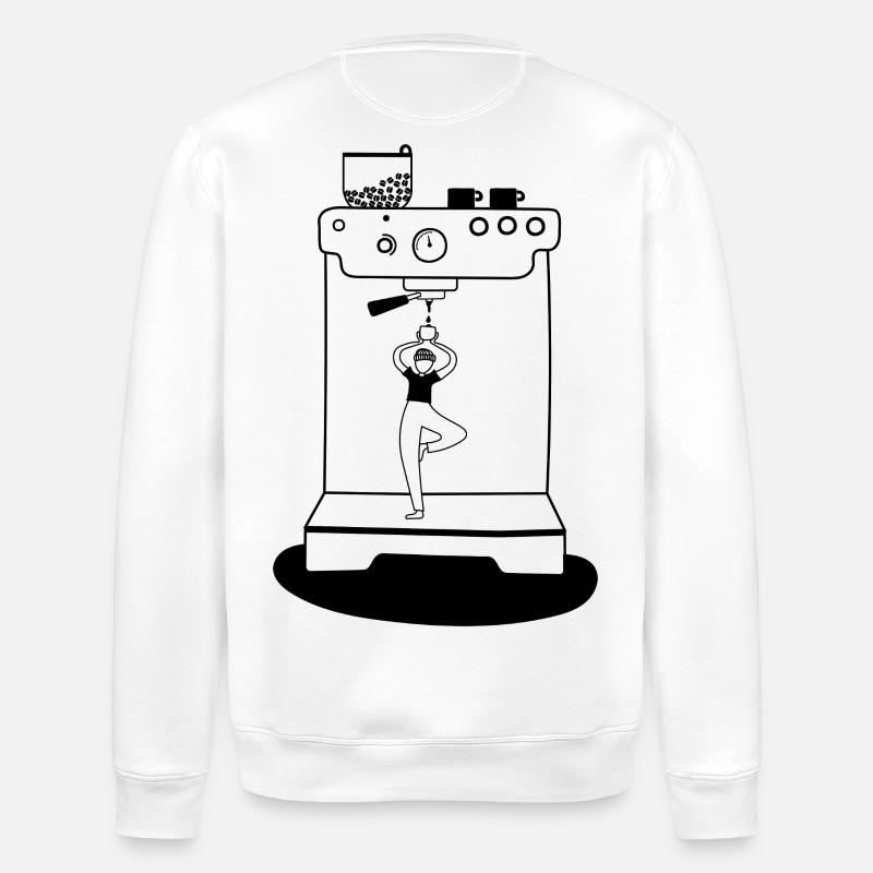 Kaffeeyoga  - Stanley/Stella Unisex Bio-Sweatshirt ROLLER - Weiß