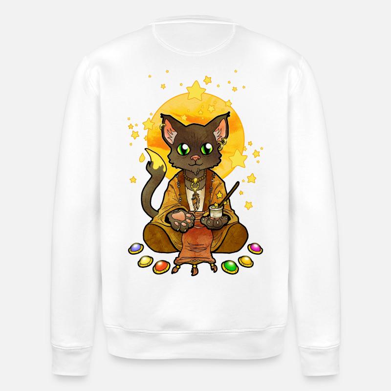 Saint Chat illustration - Sweat bio ROLLER Stanley/Stella Unisexe - blanc