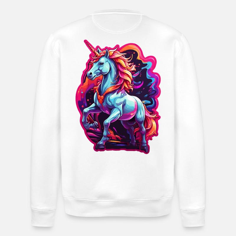 Einhorn - Stanley/Stella Unisex Bio-Sweatshirt ROLLER - Weiß