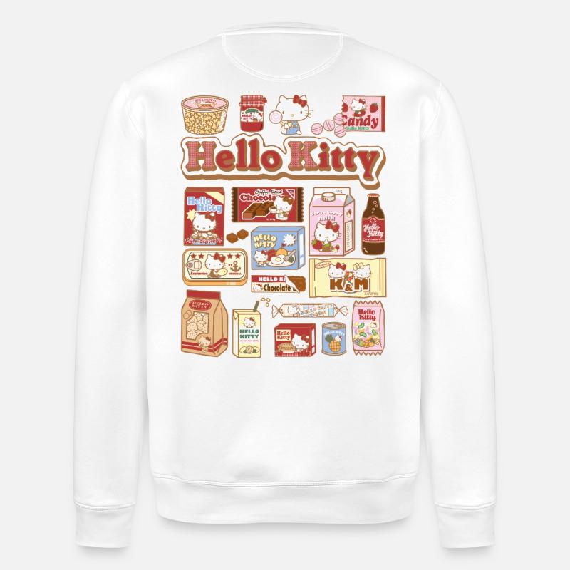Hello Kitty Snack Collage - Stanley/Stella Unisex Bio-Sweatshirt ROLLER - Weiß