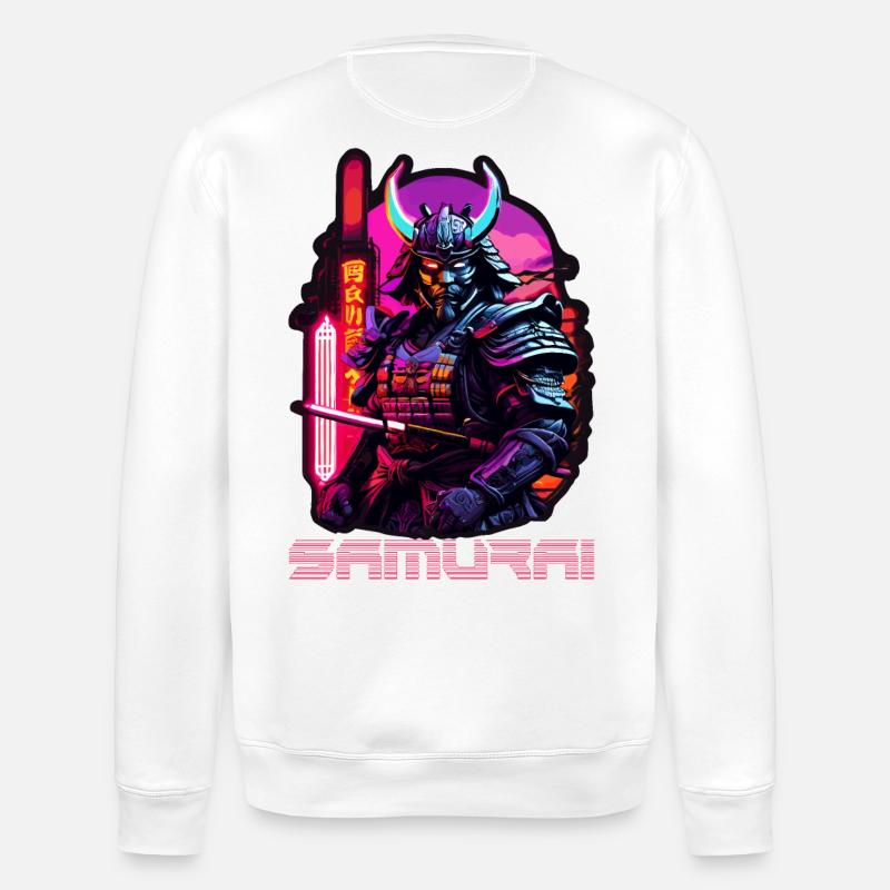 samurai - Stanley/Stella ROLLER Unisex Organic Sweatshirt - white