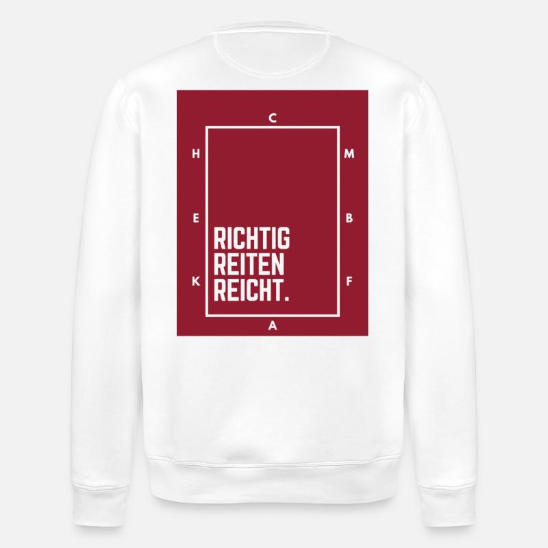 Richtig Reiten Reicht.  - Stanley/Stella Unisex Bio-Sweatshirt ROLLER - Weiß