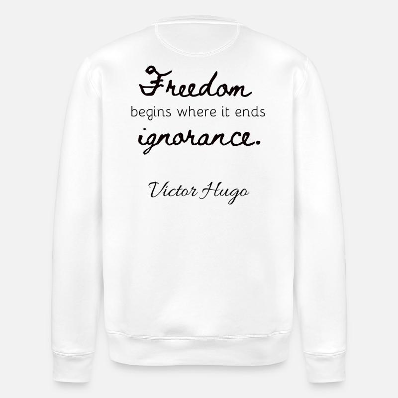 Freiheitszitat - Stanley/Stella Unisex Bio-Sweatshirt ROLLER - Weiß