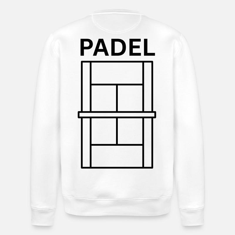 Terrain de padel - Sweat bio ROLLER Stanley/Stella Unisexe - blanc