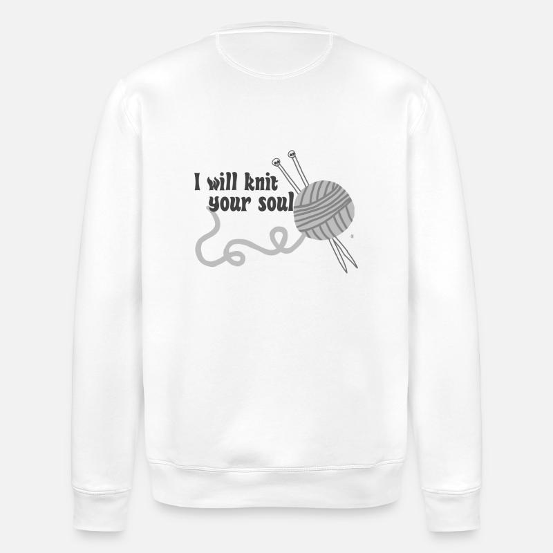 Goth Knitter - Sweat bio ROLLER Stanley/Stella Unisexe - blanc