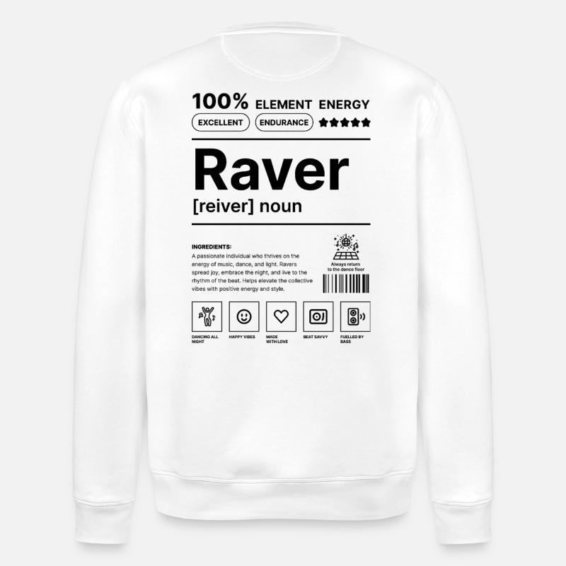 Raver-Lebensstil - Stanley/Stella Unisex Bio-Sweatshirt ROLLER - Weiß
