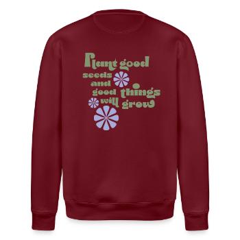 Good seeds, good things - Stanley/Stella ROLLER Unisex Organic Sweatshirt - white - Back - Nik (191cm)
