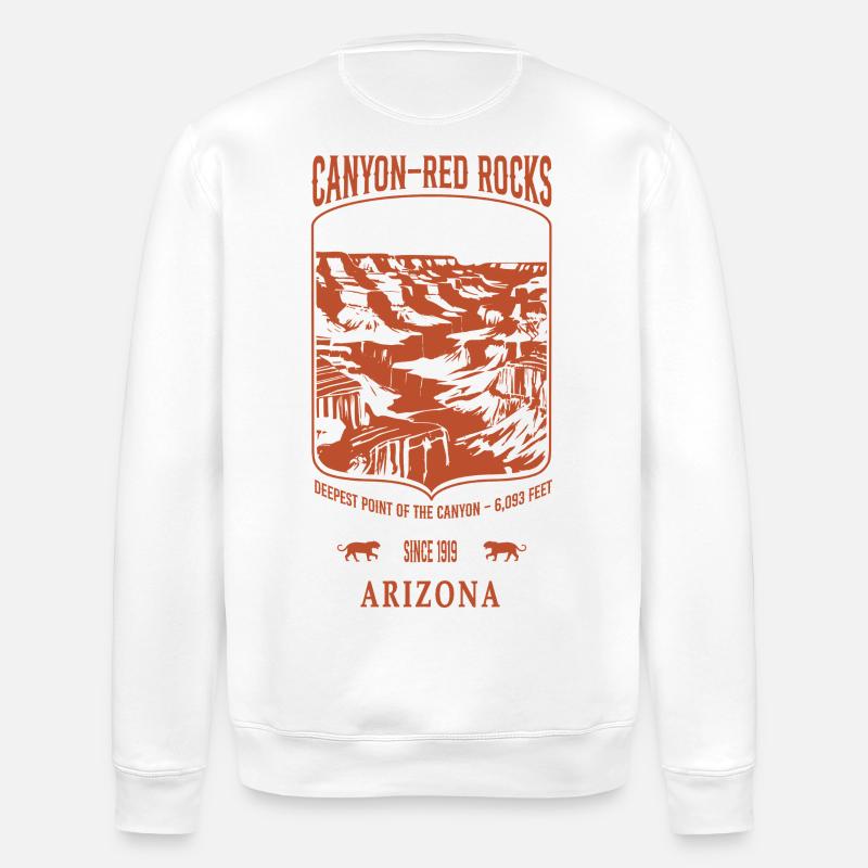 Arizona Sand Canyon - Stanley/Stella Unisex Bio-Sweatshirt ROLLER - Weiß