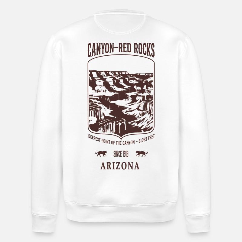 Canyon Red Rocks Arizona brown - Sweat bio ROLLER Stanley/Stella Unisexe - blanc