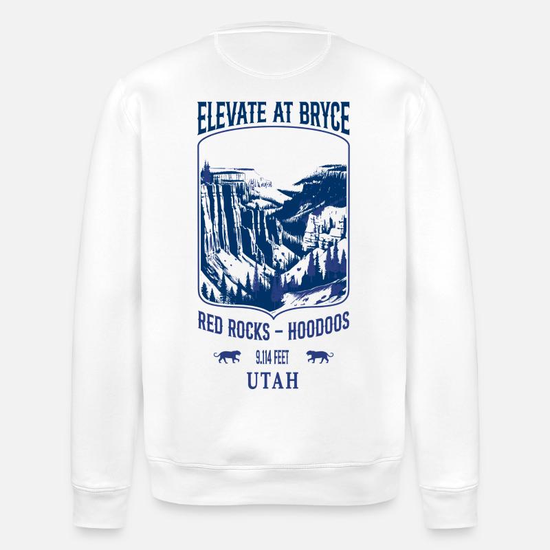 Elevate at Bryce - Navy - Stanley/Stella ROLLER Unisex Organic Sweatshirt - white