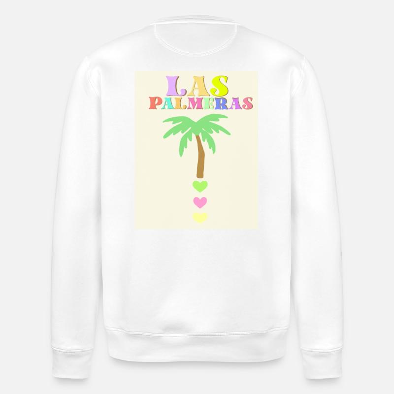 Pastellfarbene Palme - Stanley/Stella Unisex Bio-Sweatshirt ROLLER - Weiß