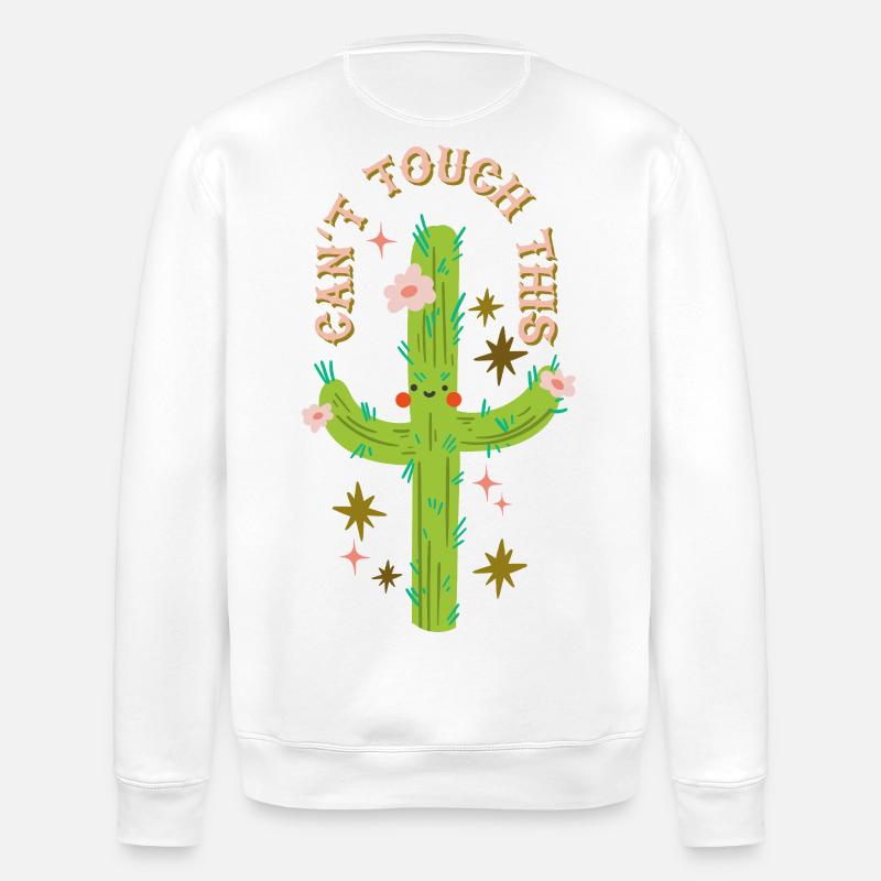 Can't touch this - Stacheliges Kaktusdesign - Stanley/Stella Unisex Bio-Sweatshirt ROLLER - Weiß
