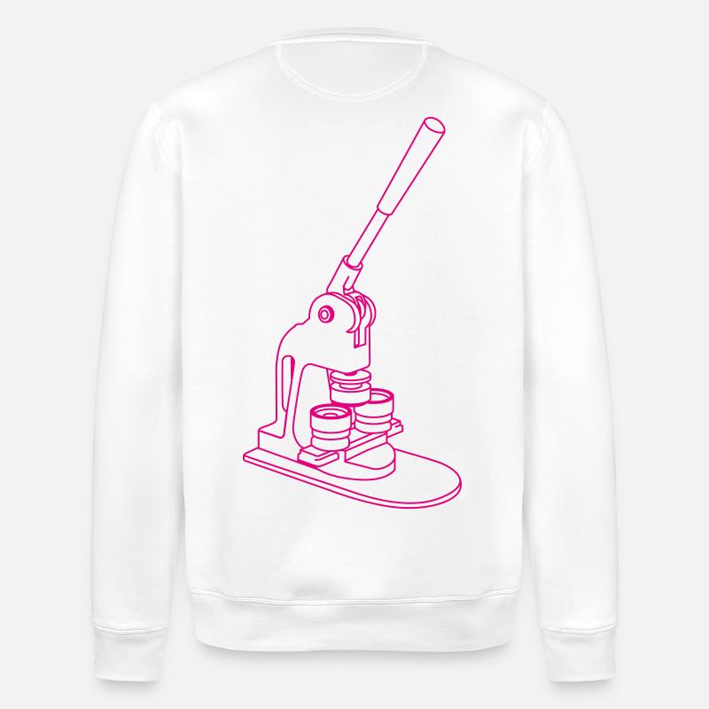 Buttonmachine - Sweat bio ROLLER Stanley/Stella Unisexe - blanc