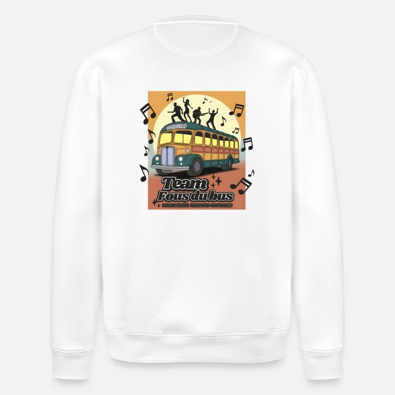 FOUS DU BUS - Sweat bio ROLLER Stanley/Stella Unisexe - blanc