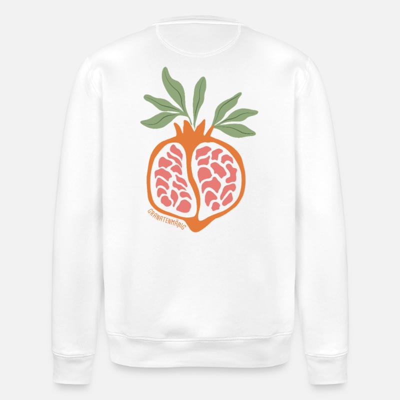 Granatapfel T-Shirt - Stanley/Stella Unisex Bio-Sweatshirt ROLLER - Weiß